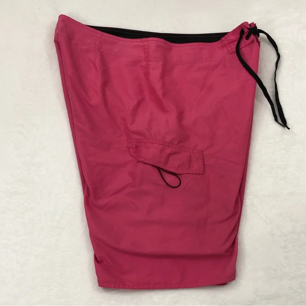 Vintage Quiksilver Surf Hot Pink Beach Pool Swim Trunks Board Shorts Mens 36.